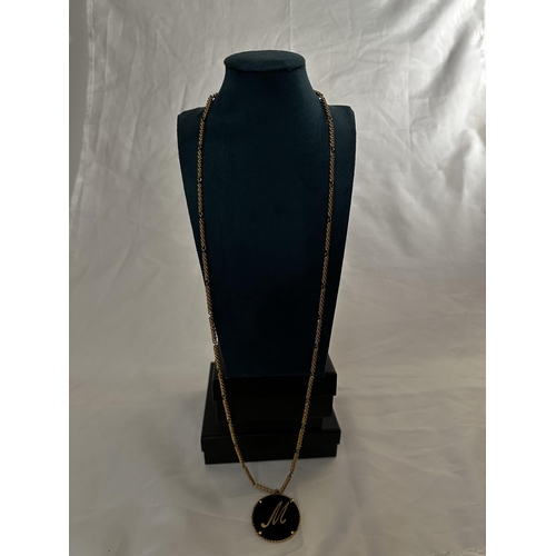 32 - 9ct Gold Mounted Pendant on a 9ct Gold Chain (total Weight 61g)