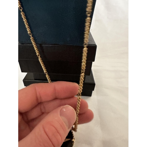 32 - 9ct Gold Mounted Pendant on a 9ct Gold Chain (total Weight 61g)