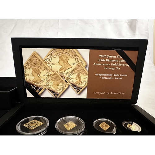 4 - Queen Victoria 125th Diamond Jubilee Anniversary Gold Sovereign Prestige Set (15g 22ct Gold)