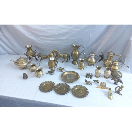 511 - Lot of Brass Items from Pub Closure