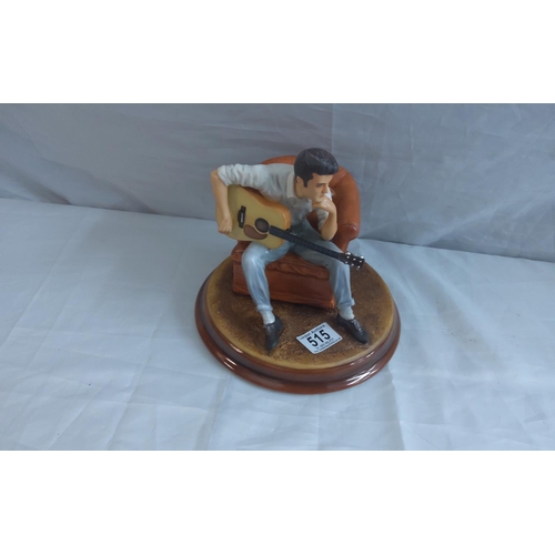 515 - The Franklin Mint-Elvis Presley Love Me Tender Musical Figurine