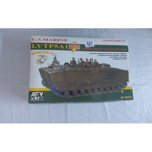 521 - ARV Club Unused US Marine Landing Vehicle  1/35 Scale Model Kit