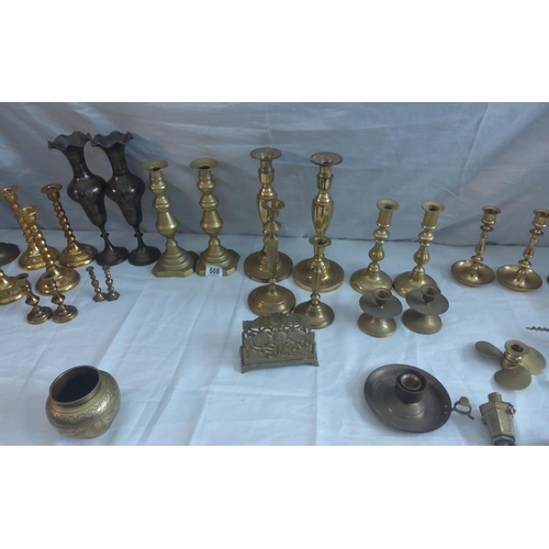 508 - Large Lot of Various Brass Items from Pub Closure