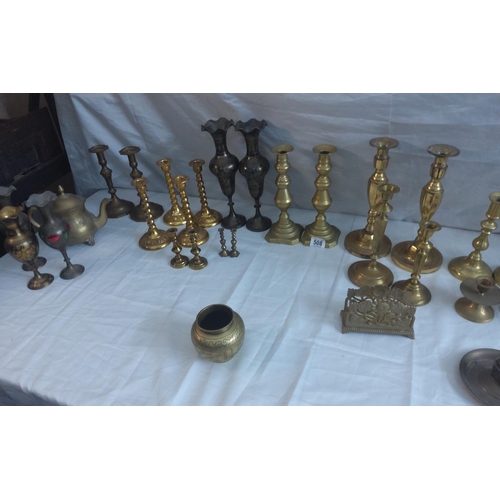 508 - Large Lot of Various Brass Items from Pub Closure