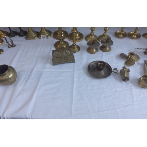 508 - Large Lot of Various Brass Items from Pub Closure