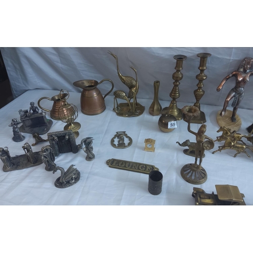 509 - Large Lot of Brass Items from Pub Closure