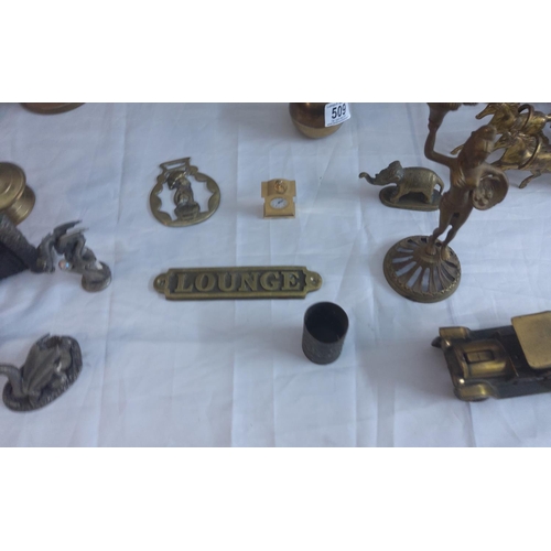 509 - Large Lot of Brass Items from Pub Closure