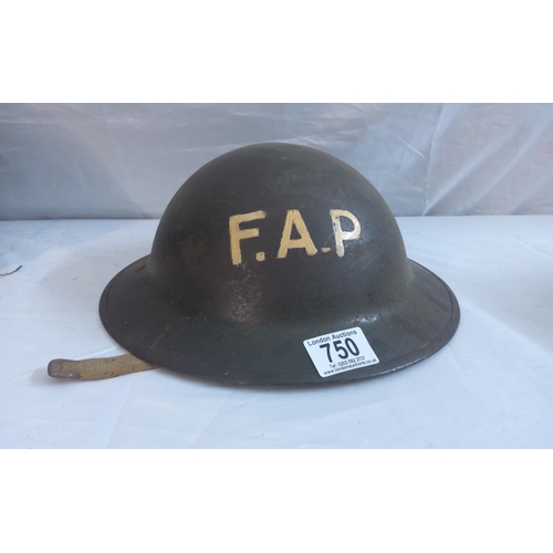 750 - Swiss WW2 M18 Helmet, American M1 Helmet and a Homefront FAP Helmet