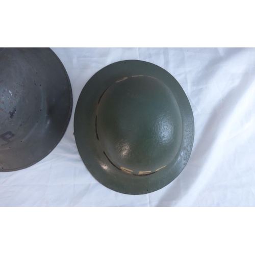 751 - British Mkii Brodie Helmet, plus two Street Fire Party Helmets