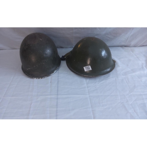 752 - Second World War Mkiii Helmet, M1 Helmet and another Second World War Helmet