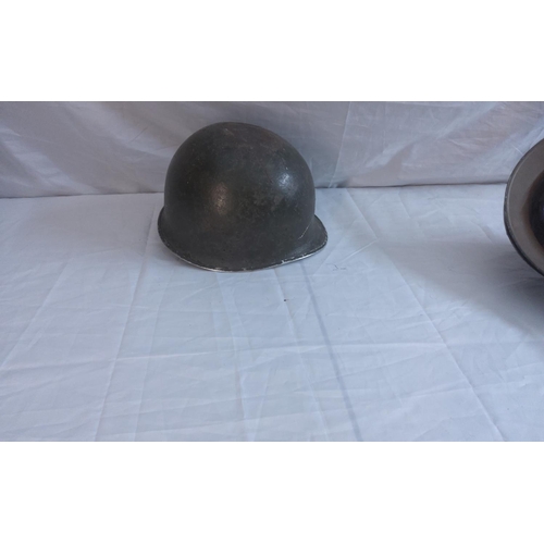 752 - Second World War Mkiii Helmet, M1 Helmet and another Second World War Helmet