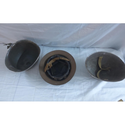 752 - Second World War Mkiii Helmet, M1 Helmet and another Second World War Helmet