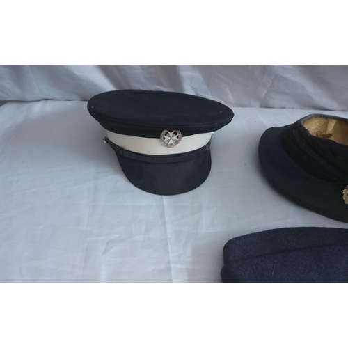 757 - Collection of Various Military Hats & Berets to include Wermacht Visor Cap, RAF Visor Cap, Royal Nav... 