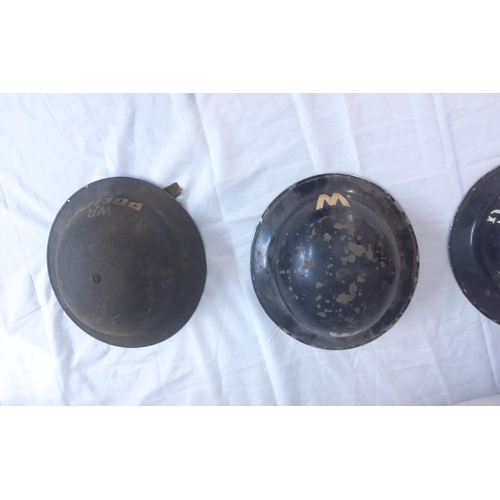 758 - Civil Defence Helmets incl. 2 Air Raid Warden General Service Helmets, Police Reserve Helmet, Civil ... 