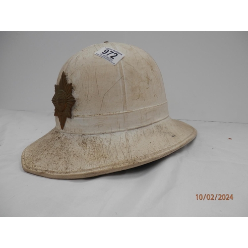 972 - Pith Helmet with Cooldstream Guards Badge