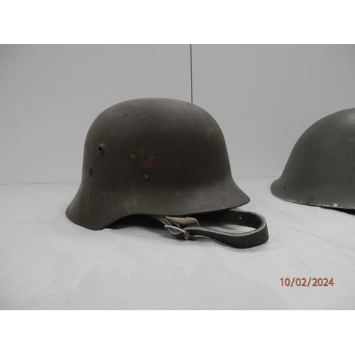 977 - British Army WW2 mk4 Helmet and a Stahlhelm M45 Helmet