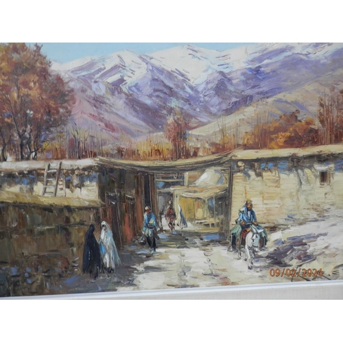 872 - Arthur Sarkissian b. Armenia 1960. Oil on Canvas Dated 1975. Signed to the Bottom Right. Framed 90cm... 