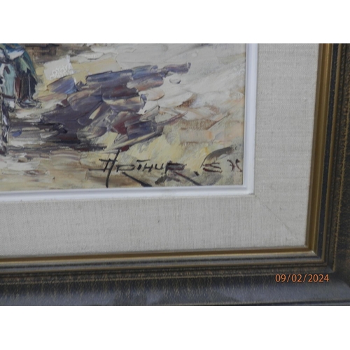 872 - Arthur Sarkissian b. Armenia 1960. Oil on Canvas Dated 1975. Signed to the Bottom Right. Framed 90cm... 