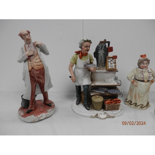 873 - Lot of Four Capadimonte Figurines