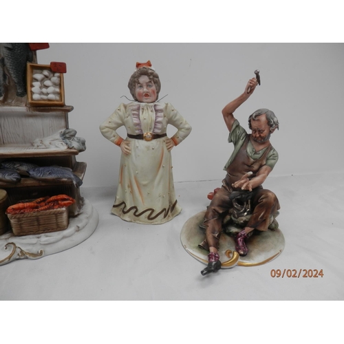 873 - Lot of Four Capadimonte Figurines