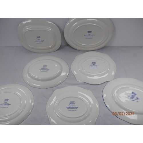 879 - Lot of Wedgwood Queens Ware Blue and White Platters