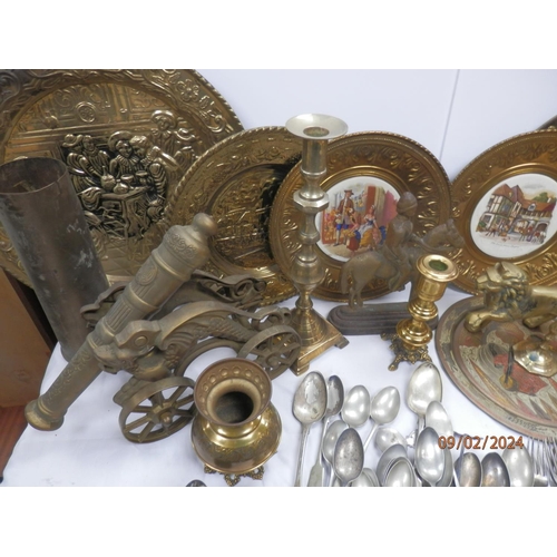 908 - Good Collection of Brass Items from a Pub Closure