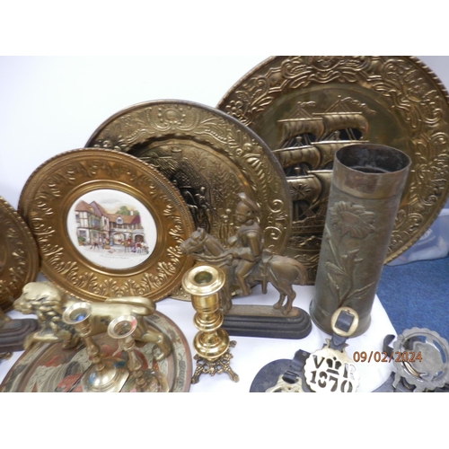 908 - Good Collection of Brass Items from a Pub Closure