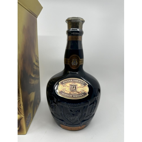 418 - Bottle of Chivas Royal Salute Scotch Whisky The Sapphire Flagon