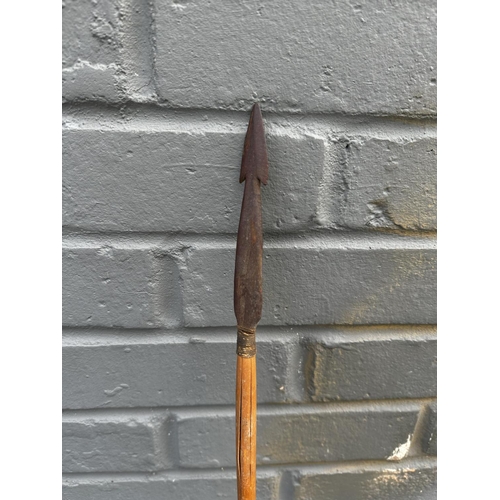 1033 - New Guinea Fisnhing Spear with Carved Wooden Head