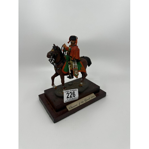 226 - Chasseur of the Guard 1808 Lead Figurine on Wooden Base