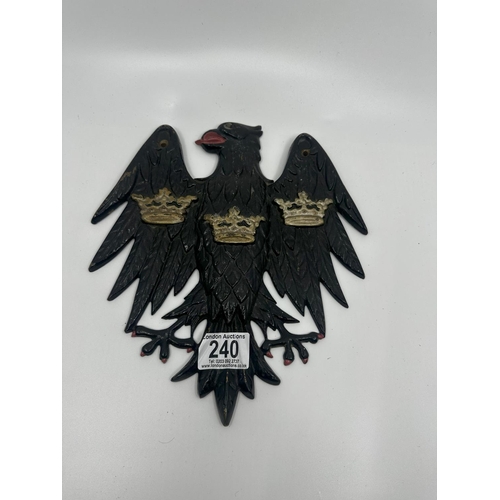 240 - Rare  Bronze Barclays Eagle Signage 22cm x 25cm