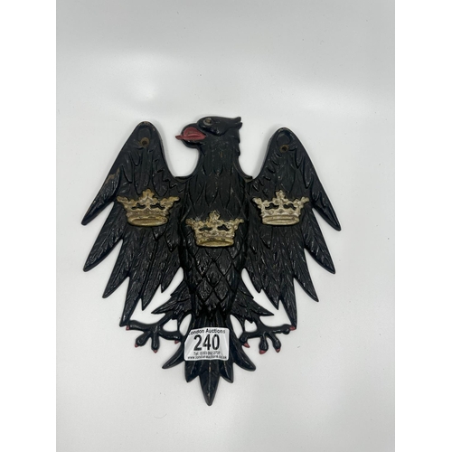 240 - Rare  Bronze Barclays Eagle Signage 22cm x 25cm