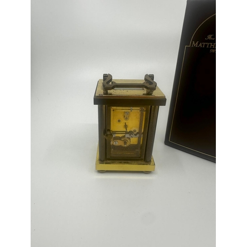 248 - Matthew Norman Miniature Brass Carriage Clock