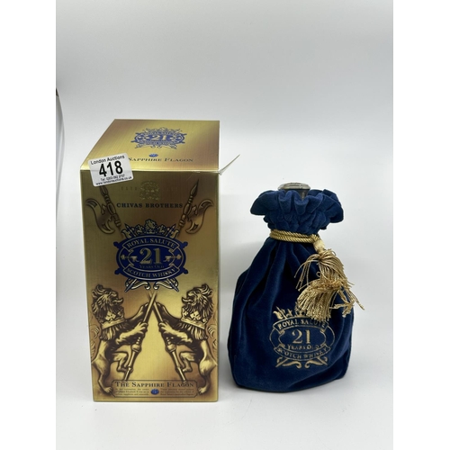 418 - Bottle of Chivas Royal Salute Scotch Whisky The Sapphire Flagon