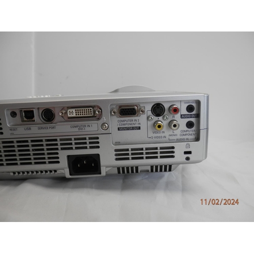 191 - Sanyo PLC-XU86 Projector in a case with a motorised Screen