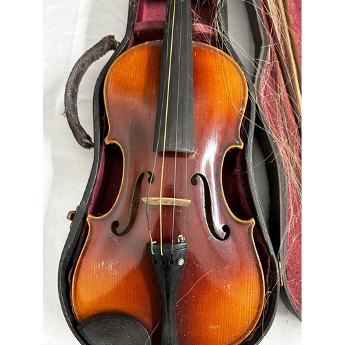 1200 - Old Violin in Original Case