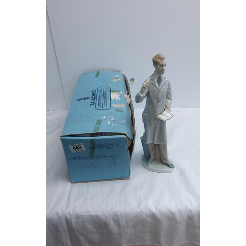 449 - Mint and Boxed Lladro Professor Figurine