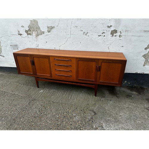 899 - Mid Century Teak G Plan Fresco Sideboard by Victor Wilkins (215cm x 80cm x 46cm)