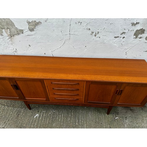 899 - Mid Century Teak G Plan Fresco Sideboard by Victor Wilkins (215cm x 80cm x 46cm)