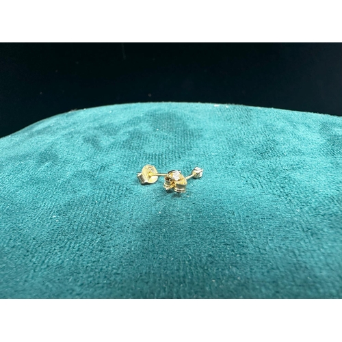 34 - Pair of 18ct Yellow Gold and Diamond Earrings