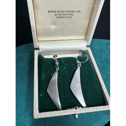 368 - Pair of Vintage Danish Silver Earrings