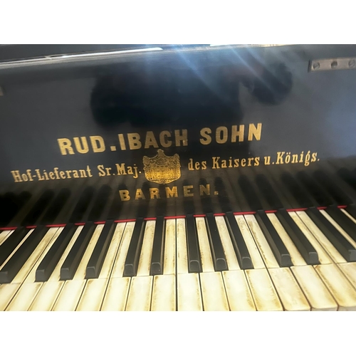 2B - Rud Ibach and Sons Grand Piano c. 1890 Serial Number 37065 together with a Piano Stool