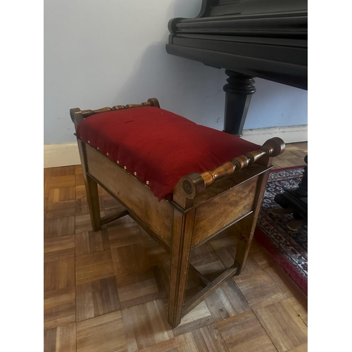 2B - Rud Ibach and Sons Grand Piano c. 1890 Serial Number 37065 together with a Piano Stool