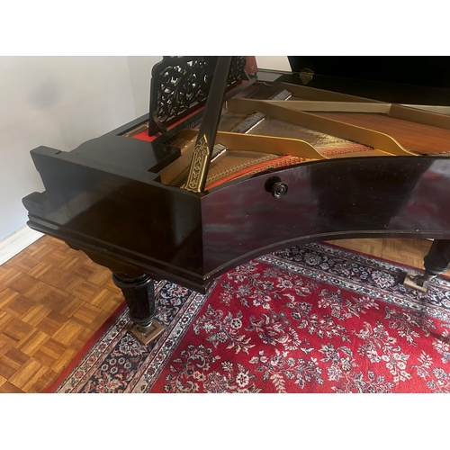 2B - Rud Ibach and Sons Grand Piano c. 1890 Serial Number 37065 together with a Piano Stool