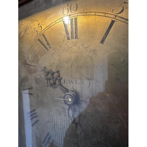 2C - 18th Century mahogany longcase clock by Abraham Weston, Lewes