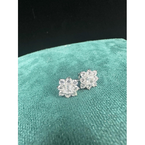 36A - Pair of 18ct White Gold and Diamond Earrings