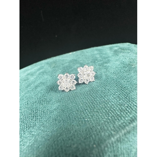 36A - Pair of 18ct White Gold and Diamond Earrings