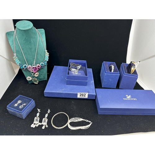 202 - Good Lot of Boxed Swarovski Crystal Jewellery including Necklaces, bangles, Earrings etc