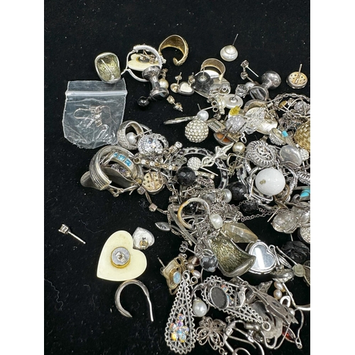 261 - Large Lot of Mostly Silver Earrings