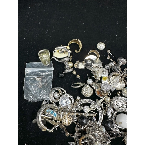 261 - Large Lot of Mostly Silver Earrings